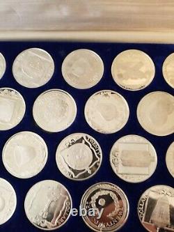 1985 Franklin Mint The Treasure Coins of the Caribbean Proof Set of 25 Sterling