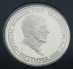 1986 Philippines 25 Piso Aquino-Reagan Presidential Sterling Silver Coin Proof