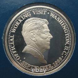 1986 Philippines 25 Piso Aquino-Reagan Presidential Sterling Silver Coin Proof