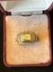 1987 Franklin Mint Sterling 14k Gold Cubic Zirconia Art Deco Style Ring Size 6.5