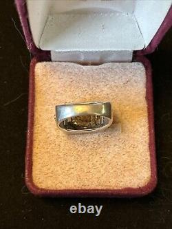 1987 Franklin Mint Sterling 14k Gold Cubic Zirconia Art Deco Style Ring Size 6.5
