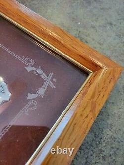 1987 Shadow Box FRANKLIN MINT Cowboy Law Replica Badge Set STERLING SILVER