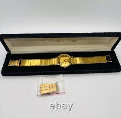 1988's THE FRANKLIN MINT AMERICAN EAGLE DIAL 925 STERLING SILVER SWISS WATCH