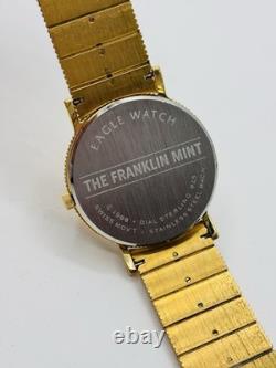 1988's THE FRANKLIN MINT AMERICAN EAGLE DIAL 925 STERLING SILVER SWISS WATCH