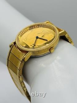 1988's THE FRANKLIN MINT AMERICAN EAGLE DIAL 925 STERLING SILVER SWISS WATCH