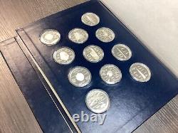 1989 The Franklin Mint AMERICA IN SPACE 25 Medal 1oz Sterling Silver PROOF Set