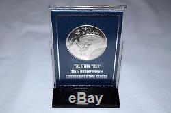 1991 Franklin Mint Star Trek Uss Enterprise Model & 1996 Sterling Silver Medal