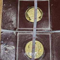 2 -Franklin Mint RUBENS Three Graces & Portrait of Boy -24K on Sterling Silver