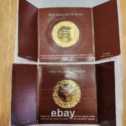 2 -Franklin Mint RUBENS Three Graces & Portrait of Boy -24K on Sterling Silver