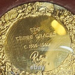 2 -Franklin Mint RUBENS Three Graces & Portrait of Boy -24K on Sterling Silver