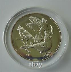 2 Franklin Mint Roberts 2 Oz Sterling Silver Medal Coins 21 Blue Jay 27 Cardinal