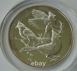 2 Franklin Mint Roberts 2 Oz Sterling Silver Medal Coins 21 Blue Jay 27 Cardinal