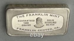 2 Ounce Silver Bar. 925 Sterling Bank Amarillo Texas Ingot Franklin Mint 1972