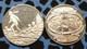 2 Sterling Silver Christmas Rounds. 925, Dog & Sled, Nativity Scene, 1.57oz Asw