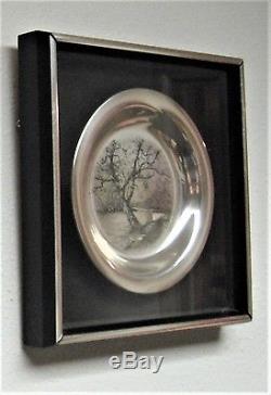 2 Sterling Silver Collector Art Plates 1971 Wellings Mint & 1972 Franklin Mint