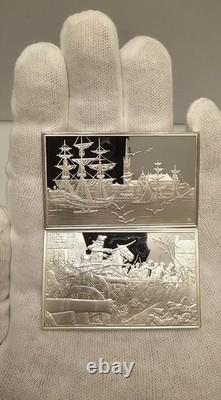 2 Sterling Silver Ingots, 115.58 Grams Total Weight, Produced By- Franklin Mint