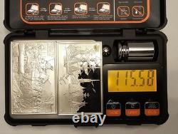 2 Sterling Silver Ingots, 115.58 Grams Total Weight, Produced By- Franklin Mint