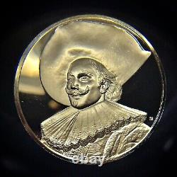 2 ozt 100 Greatest Masterpieces Laughing Cavalier. 925 Pure SILVER Proof Medal