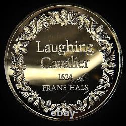 2 ozt 100 Greatest Masterpieces Laughing Cavalier. 925 Pure SILVER Proof Medal