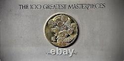 2 ozt 100 Greatest Masterpieces Sunflowers. 925 Pure SILVER Proof Medal