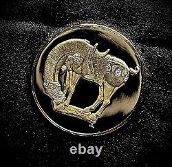 2 ozt 100 Greatest Masterpieces T'ang Dynasty Horse. 925 Pure SILVER Medal