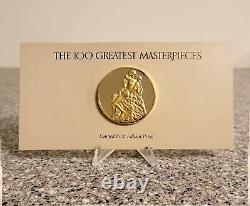 2 ozt 100 Greatest Masterpieces The Kiss. 925 Pure SILVER Proof Medal