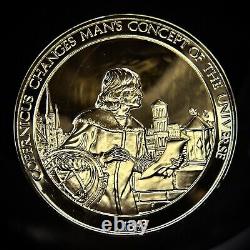 2 ozt Copernicus Changes Man's Concept About The Universe. 925 Silver Metal