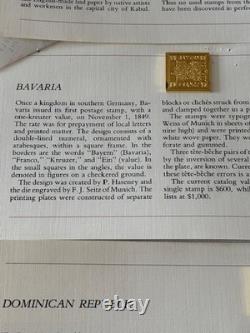 20 Franklin Mint Ingot Postage Stamps Sterling Silver With 24K Gold Plate