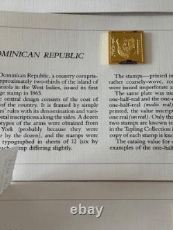 20 Franklin Mint Ingot Postage Stamps Sterling Silver With 24K Gold Plate