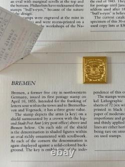 20 Franklin Mint Ingot Postage Stamps Sterling Silver With 24K Gold Plate