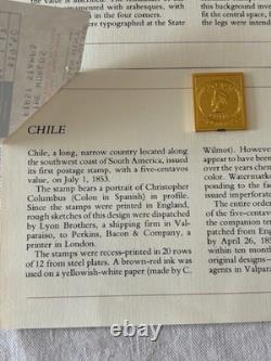 20 Franklin Mint Ingot Postage Stamps Sterling Silver With 24K Gold Plate