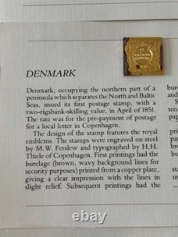 20 Franklin Mint Ingot Postage Stamps Sterling Silver With 24K Gold Plate