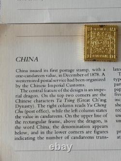 20 Franklin Mint Ingot Postage Stamps Sterling Silver With 24K Gold Plate