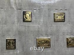 (20) Franklin Mint Sterling/Gold Stamps Great Stamps of America and Presidents