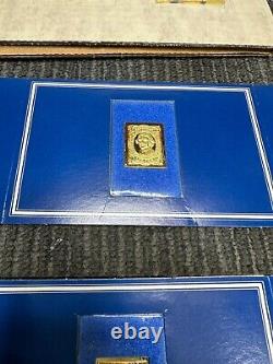 (20) Franklin Mint Sterling/Gold Stamps Great Stamps of America and Presidents