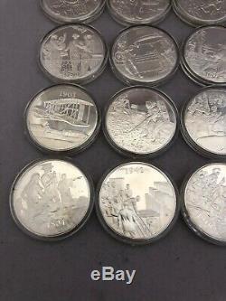 (20) Franklin Mint history of the united states sterling Silver coins
