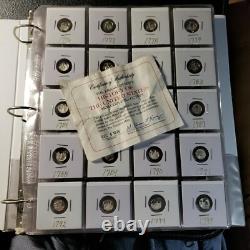200 Mini-Coin Collection-History of United States Franklin Mint Sterling Silver