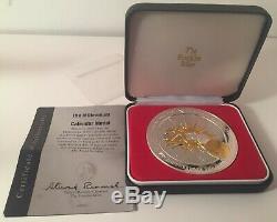 2000 Franklin Mint Annual Calendar Art Medal Sterling Silver. 925 and Gold