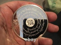 2000 Grains Sterling Silver Proof Bicentennial Medal Franklin Mint 4.57oz, WOW