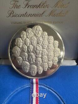 2000 Grains Sterling Silver Proof Limited Ed. Bicentennial Medal Franklin Mint