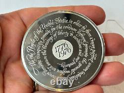 2000 Grains Sterling Silver Proof Limited Edt. Bicentennial Medal Franklin Mint