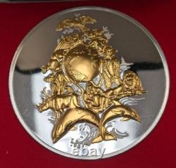 2001 Franklin Mint Millennium. 925 Sterling Silver Art Calendar Medal 208 Grams
