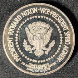 200g 1973 Inauguration Medal Nixon / Agnew. 925 Sterling Silver Franklin Mint