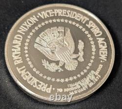 200g 1973 Inauguration Medal Nixon / Agnew. 925 Sterling Silver Franklin Mint