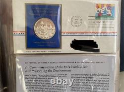 21 Sterling Silver Medallic Coins First Day Covers Postmasters of America 1974