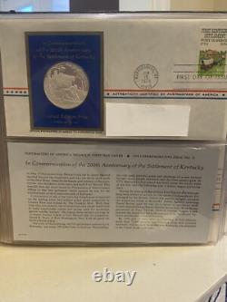 21 Sterling Silver Medallic Coins First Day Covers Postmasters of America 1974