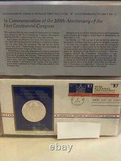 21 Sterling Silver Medallic Coins First Day Covers Postmasters of America 1974
