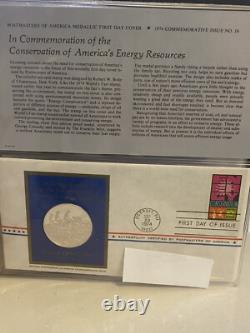 21 Sterling Silver Medallic Coins First Day Covers Postmasters of America 1974