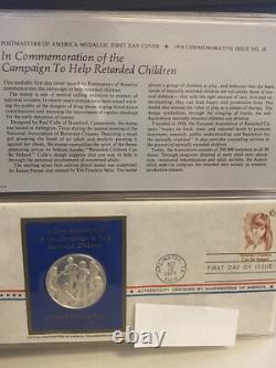 21 Sterling Silver Medallic Coins First Day Covers Postmasters of America 1974