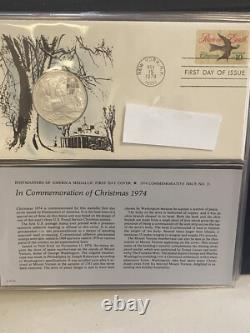 21 Sterling Silver Medallic Coins First Day Covers Postmasters of America 1974